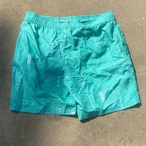 Maui and Sons Teal Patterned Swim Shorts